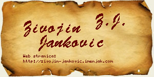 Živojin Janković vizit kartica